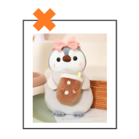 Kawaii knuffel pinguin bubbletea